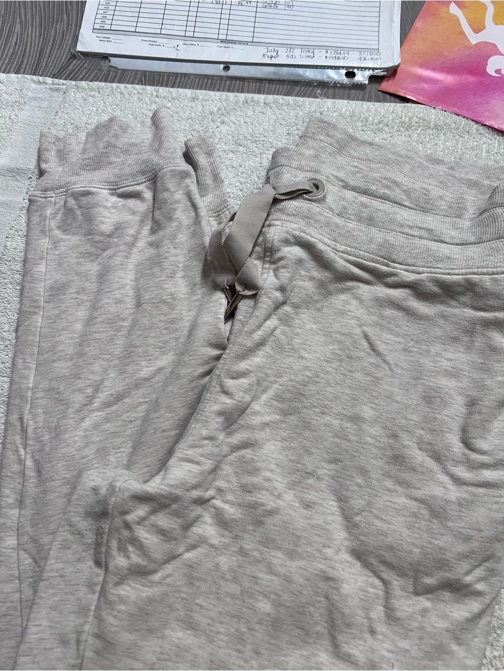 Athleta Balance Jogger Women’s M Gray Tencel Cotton Blend Drawstring Pockets